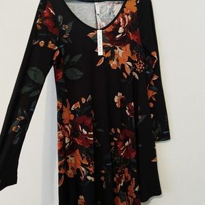 Black Floral Dress - NWT